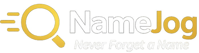 NameJog — Never Forget a Name